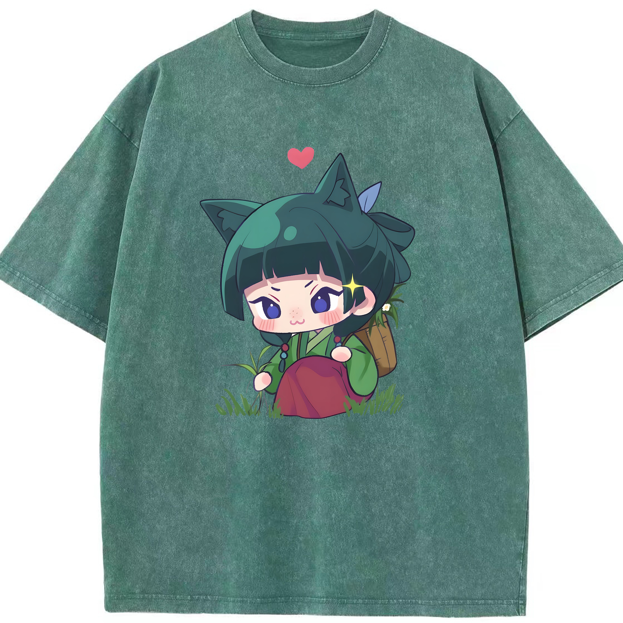 （画像用） 薬屋のひとりごと The Apothecary Diaries 綿100% ヴィンテージ風 半袖Tシャツ（フロントプリント）